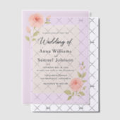 Blush pink vellum uitnodiging (Offset (Uitnodiging))