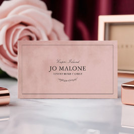 Blush Pink Velvet Textuur Elegant Bedrijf Visitekaartje