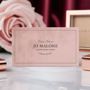 Blush Pink Velvet Textuur Elegant Bedrijf Visitekaartje