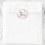 Blush Pink Vrijgezellenfeest Envelope Seal Ronde Sticker (Tas)