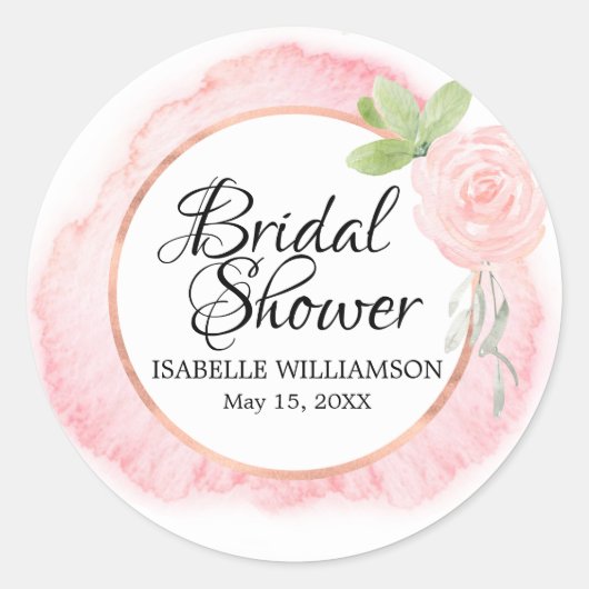 Blush Pink Vrijgezellenfeest Envelope Seal Ronde Sticker (Voorkant)