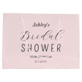 Blush Pink Vrijgezellenfeest Party Groot Cadeauzakje (Achterkant)