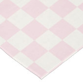 Blush Pink & Warm White Modern Checkered Tafelkleed (Gekanteld)