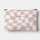 Blush Pink Warped Checkerboard Etui (Voorkant)