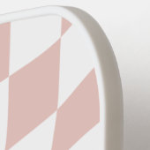 Blush Pink Warped Checkerboard Pickleball Paddle (Links Detail)