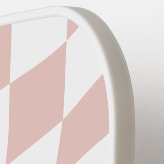 Blush Pink Warped Checkerboard Pickleball Paddle (Links Detail)