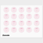 Blush Pink Watercolor Bow Baby Shower Favor Label (Vel)