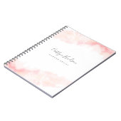 Blush Pink Watercolor Feminine Makeup artist Notitieboek (Linkerzijde)