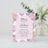 Blush Pink Watercolor Floral BUDGET Wedding (Staand voorkant)