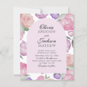 Blush Pink Watercolor Floral BUDGET Wedding (Voorkant)
