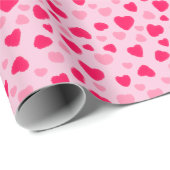 Blush Pink Watercolor Hearts Valentine Gift Cadeaupapier (Rol Hoek)