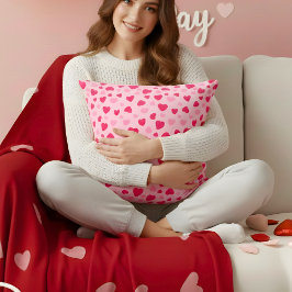 Blush Pink Watercolor Hearts Valentine Gift Kussen