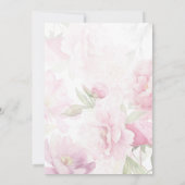 Blush Pink Watercolor Peony 40th Birthday Kaart (Achterkant)