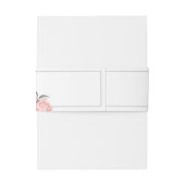 Blush Pink Watercolor Peony Wedding Belly Band Uitnodigingen Wikkel (Achterkant Voorbeeld)