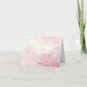 Blush Pink Watercolor Wash Elegant Bedankkaart (Achterkant)
