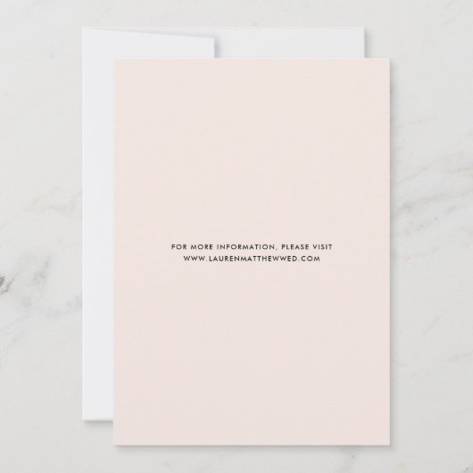 Blush Pink Waterverf Bloom Weddenschap Opslaan Dat Save The Date (Achterkant)
