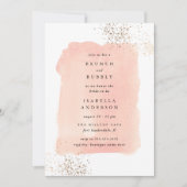 Blush Pink Waterverf Brunch Bubble Vrijgezellenfee Kaart (Voorkant)