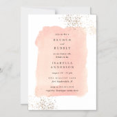 Blush Pink Waterverf Brunch Bubble Vrijgezellenfee Magnetische Uitnodiging (Voorkant)
