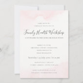 BLUSH PINK WATERVERF BRUSH STROKE WORKSHOP EVAL KAART (Voorkant)