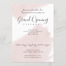 BLUSH PINK WATERVERF BRUSHSTROKE OPENING CEREMONY