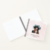 Blush Pink Waterverf Chic Foto Afstuderen Notitieboek (Binnen)