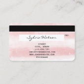 Blush Pink Waterverf Credit Kaart Style ADD LOGO Visitekaartje (Achterkant)