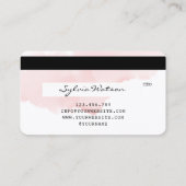 Blush Pink Waterverf Credit Kaart Style Visitekaartje (Achterkant)