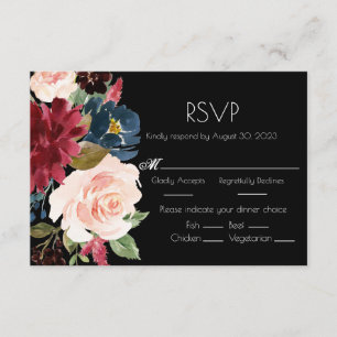 Blush Pink Waterverf Elegant Wedding RSVP Kaartje