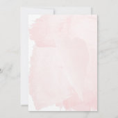 Blush Pink Waterverf Floral Afstuderen Kaart (Achterkant)