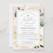 Blush Pink Waterverf Floral First Community Kaart (Voorkant)