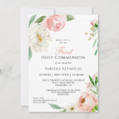 Blush Pink Waterverf Floral First Community Kaart (Voorkant)