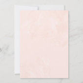 Blush Pink Waterverf Floral Peony Baby shower Kaart (Achterkant)