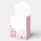 Blush Pink Waterverf Floral Peony Wedding Bedankdoosjes (Geopend)