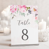 Blush Pink Waterverf Floral Peony Wedding Kaart