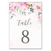 Blush Pink Waterverf Floral Peony Wedding Kaart (Voorkant)