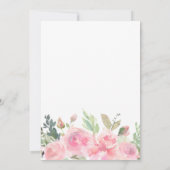 Blush Pink Waterverf Floral Script Vrijgezellenfee Kaart (Achterkant)