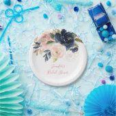 Blush Pink | Waterverf Floral Vrijgezellenfeest Papieren Bordje (Feest)