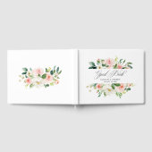 Blush Pink Waterverf Floral Wedding Gastenboek (Volledig)