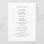 Blush Pink Waterverf Floral Wedding Programmakaart (Achterkant)