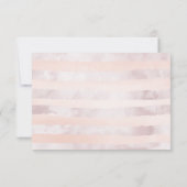 Blush Pink Waterverf Floral Wedding RSVP Kaartje (Achterkant)