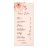 Blush Pink Waterverf Flower Beauty Salon Service Reclamekaart (Voorkant)