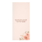 Blush Pink Waterverf Flower Beauty Salon Service Reclamekaart (Achterkant)