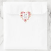 Blush Pink Waterverf Flowers Bedankt Hart Sticker (Tas)