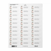 Blush Pink Waterverf Flowers Elegant Etiket (Full Sheet)