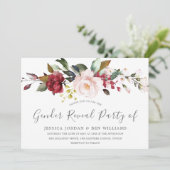 Blush Pink Waterverf Flowers Gender Reopenbaart Pa Kaart (Staand voorkant)