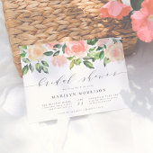 Blush Pink Waterverf Flowers Script Vrijgezellenfe Kaart