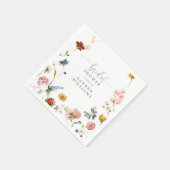 Blush Pink Waterverf Flowers Script Vrijgezellenfe Servet (Hoek)