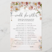 Blush Pink Waterverf Flowers Vrijgezellenfeest spe (Voorkant)