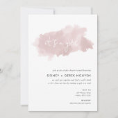 Blush Pink Waterverf Girl Baby shower per post Kaart (Voorkant)