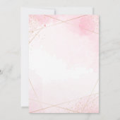 Blush Pink Waterverf Gold 30 verjaardagsfeestje Kaart (Achterkant)